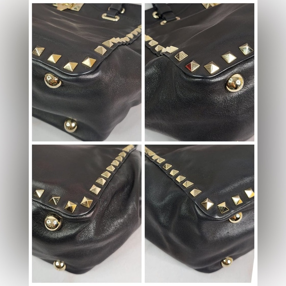 VALENTINO LEATHER ROCKSTUD SATCHEL - Picture 5 of 15